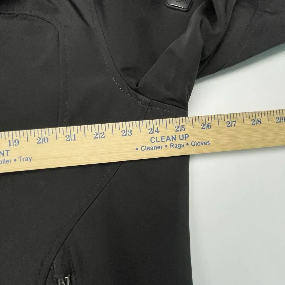 Tumi  T-Tech Black Jacket Hidden Hood Full Zip Pockets Men's Size Large